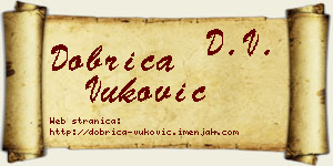 Dobrica Vuković vizit kartica